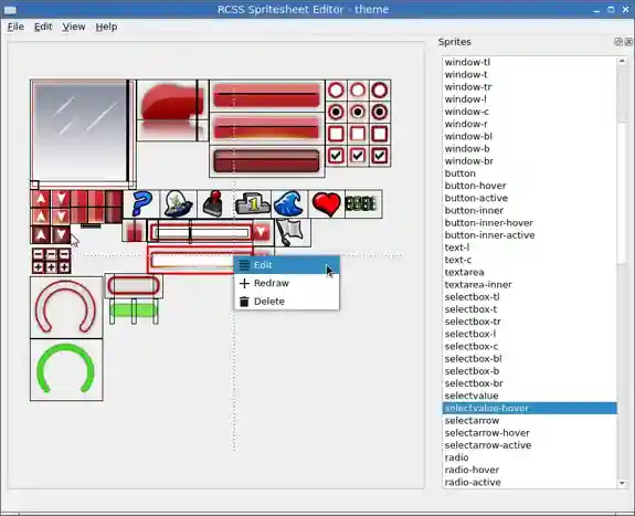 The main window View of the editor window